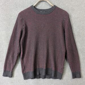 Smartwool Sweater Mens Small Ripple Ridge Tick Stitch Crew Merino Wool Blend